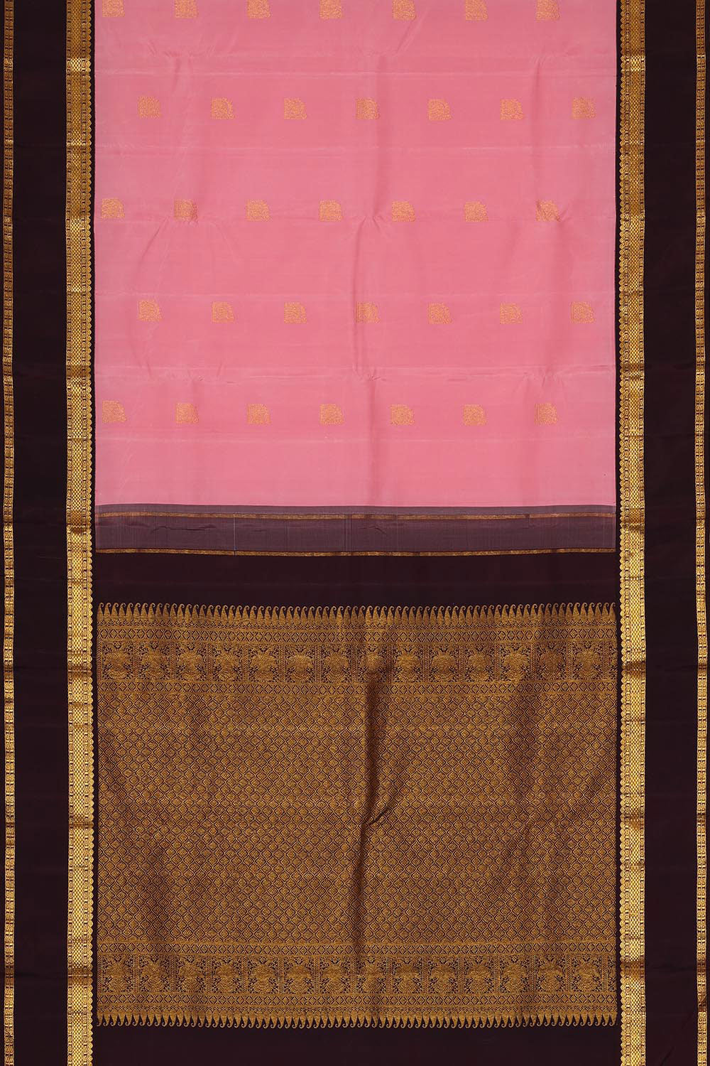 Image of Arani Silk Rose Pink Saree